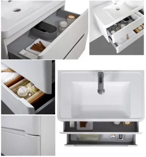 Подвесная тумба с раковиной Parly Spa River60 лилейно-белый